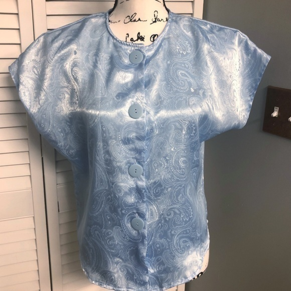Vintage Liz Thomas Paisley Top Size L